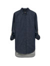Loewe Chain Shirt Dress In Denim In Raw Denim