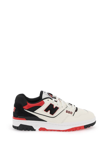 New Balance 550 Sneakers In White,black,red