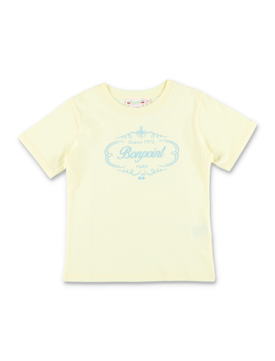 Bonpoint Kids' Thida印花棉质针织t恤 In Yellow