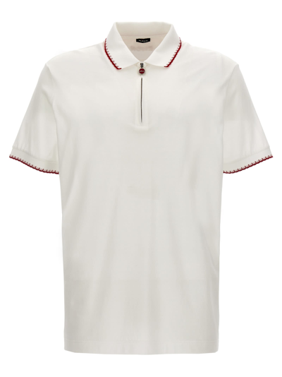 Kiton Short-sleeved Polo Shirt In Blanco