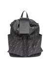 Fendi Small Drawstring Backpack In Asfalto Nero Palladio