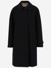 Burberry Mid-length Camden Heritage Car Coat In Black
