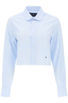 HOMMEGIRLS COTTON TWILL CROPPED SHIRT