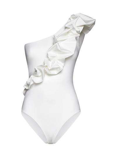 Maygel Coronel Elena One-piece Swimsuit In Off White
