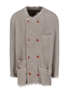 Magliano Relaxed Fit Double-breasted Jacket In Gray