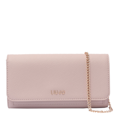 Liu •jo Xl Logo Chain Wallet In Meg Rose