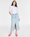 On 34th Women's Knit Elbow Puff Sleeve Top, Created For Macy's In Bright White