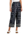 NAUTICA WOMEN'S CHAIN-PRINT CROPPED PULL-ON PANTS