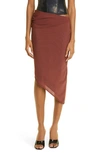 MIAOU MONA ASYMMETRIC RUCHED SKIRT