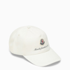 MONCLER WHITE BASEBALL CAP WITH LOGO