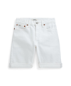 Polo Ralph Lauren Little And Toddler Boys Sullivan Slim Stretch Denim Shorts In Dell White