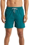 Vintage Summer Swim Trunks In Green