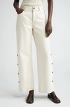 Lafayette 148 Wyckoff High-rise Straight-leg Denim Jeans In Washed Ecru
