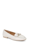 Naturalizer Layla Loafer In Warm White/ Beige Leather