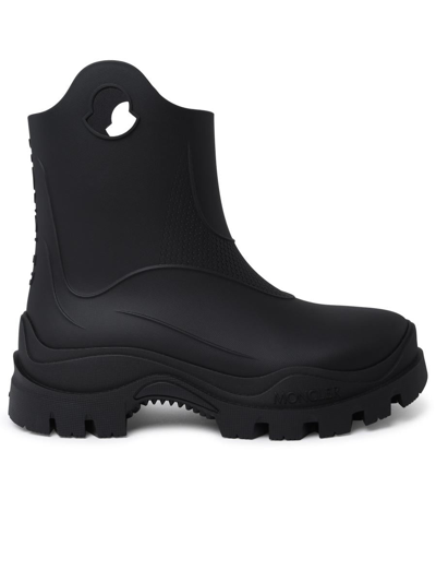 Moncler 'misty' Black Pvc Rain Boots Woman