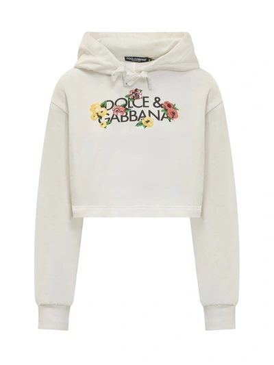 Dolce & Gabbana White Cotton Sweatshirt