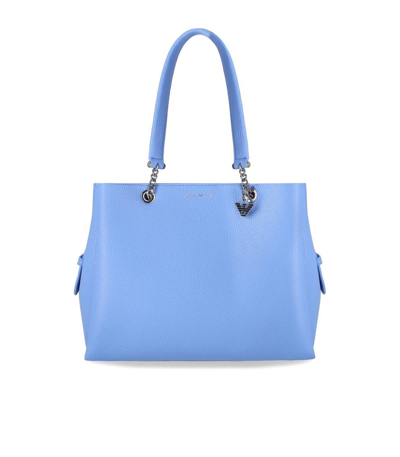 Ea7 Emporio Armani  Charm Light Blue Shopping Bag