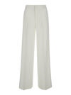PT TORINO TAILORED 'LORENZA' HIGH WAISTED WHITE TROUSERS IN TECHNICAL FABRIC WOMAN