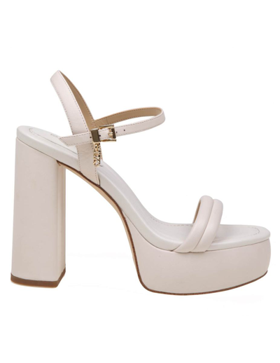 Michael Kors Leather Sandal In Neutrals