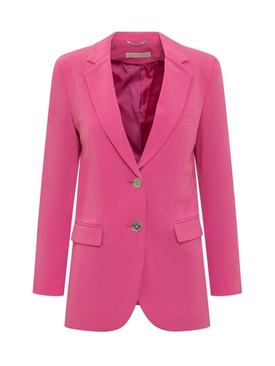 Michael Michael Kors Single-breasted Wool Blazer In Pink