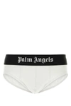 Palm Angels Stretch Cotton Brief Set In Whiteblack