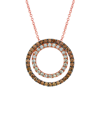 Le Vian Chocolate Diamonds 14k Rose Gold 0.84 Ct. Tw. Diamond Circle Pendant