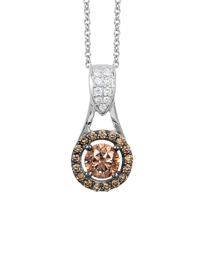 Le Vian Chocolate Solitaire 14k 0.64 Ct. Tw. Diamond Drop Pendant In Metallic