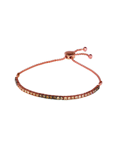 Le Vian Chocolate Balayage 14k Rose Gold 2.00 Ct. Tw. Diamond Bolo Bracelet In Pink/rose Gold Tone/gold Tone