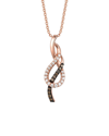 Le Vian Chocolate Diamonds 14k Rose Gold 0.31 Ct. Tw. Diamond Drop Pendant