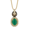 Le Vian Costa Smeralda Emeralds 14k 1.07 Ct. Tw. Diamond & Emeralds Drop Pendant
