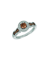 Le Vian Chocolate Solitaire 14k 0.91 Ct. Tw. Diamond Half-eternity Cocktail Ring