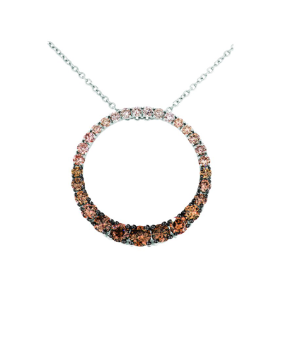 Le Vian Chocolate Balayage 14k 1.20 Ct. Tw. Diamond Circle Pendant In Brown