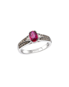 Le Vian Passion Ruby 14k 0.97 Ct. Tw. Diamond & Ruby Half-eternity Cocktail Ring