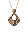 Le Vian Chocolate Diamonds 14k Rose Gold 0.82 Ct. Tw. Diamond Drop Pendant