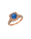 Le Vian Blueberry Tanzanite 14k Rose Gold 2.83 Ct. Tw. Diamond & Tanzanite Half-eternity Cocktail Ri