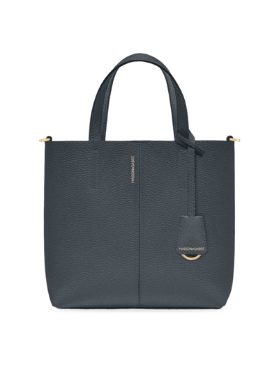 Maison De Sabre Maison De Sabré Small Leather Soft Tote In Graphite Sky