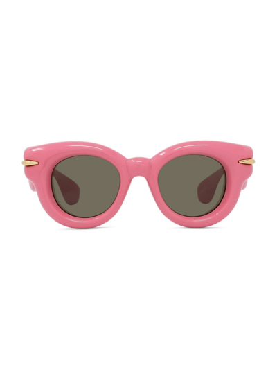 Loewe Women's Inflated Pantos 46mm Sunglasses In Pink Green