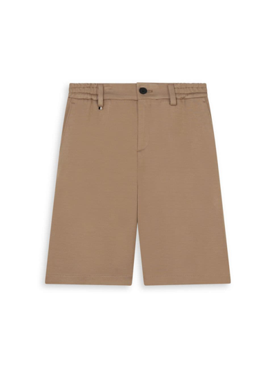 Hugo Boss Little Boy's & Boy's Flat-front Shorts In Stone