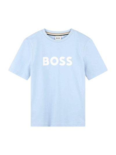 Hugo Boss Little Boy's & Boy's Logo T-shirt In Pale Blue