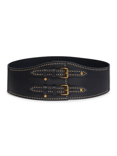 Isabel Marant Riccia Leather Belt In Black