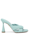 Aquazzura Amore 95mm Leather Mules In Blue