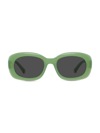 Stella Mccartney Metal Square Sunglasses In Light Green Brown