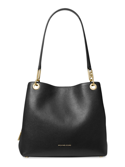 Michael Michael Kors Kensington Large Leather Tote Bag In Black