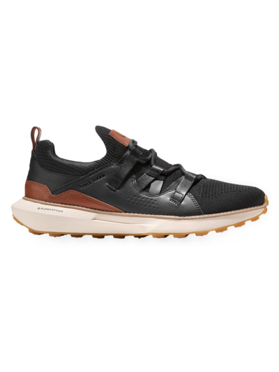 Cole Haan Men's Grandmã¸tion Ii Stitchlite Lace-up Trainers In Black,british Tan,ivory