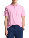 Polo Ralph Lauren Standard Fit Striped Lisle Polo Shirt In Carmel Pink