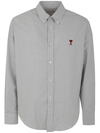 Ami Alexandre Mattiussi Boxy Fit Shirt In Black Natural White