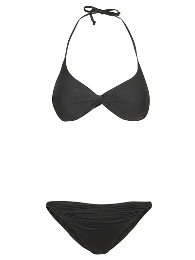 Fisico Cristina Ferrari Reg.brassiere C/estr + Slip Alto In Black