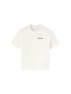 PALM ANGELS WHITE T-SHIRT WITH LOGO