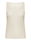 120% Lino Linen Tank Top In Safari Soft