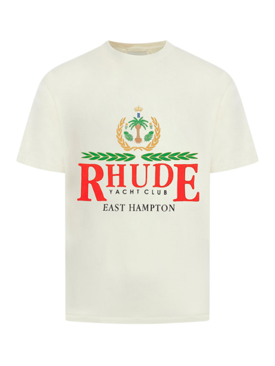 Rhude East Hampton Crest Tee In Vtg White